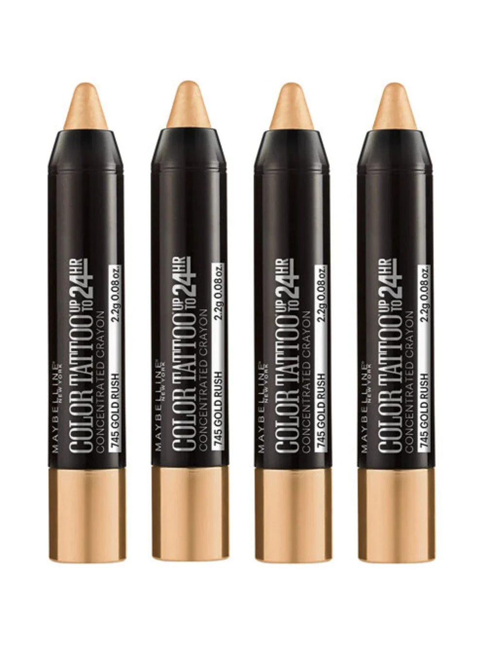 4-Pack New MAYBELLINE Color Tattoo Crayon Eye Shadow 745 Gold Rush (SEALED)